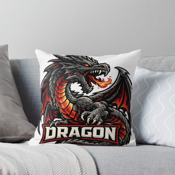 Item preview, Fire Dragon Emblem – Dark Fantasy Dragon Logo with Flames designed and sold by RobiCom.