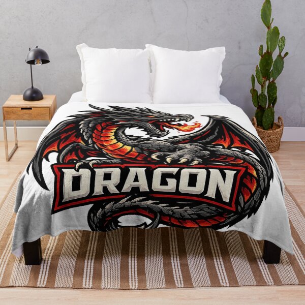 Item preview, Fire Dragon Emblem – Dark Fantasy Dragon Logo with Flames designed and sold by RobiCom.