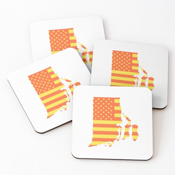 Item preview, Rhode Island USA Flag Silhouette – Stars and Stripes State Outline designed and sold by Paper Drip.