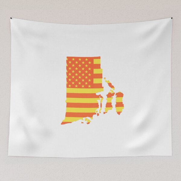 Item preview, Rhode Island USA Flag Silhouette – Stars and Stripes State Outline designed and sold by Paper Drip.