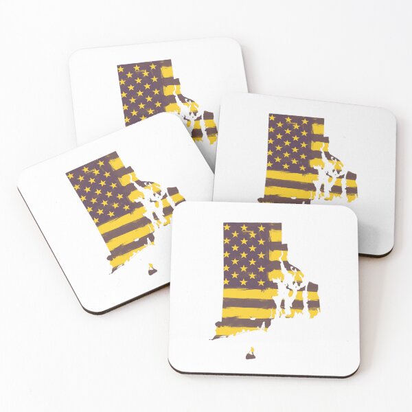 Item preview, Rhode Island USA Flag Silhouette – Stars and Stripes State Outline designed and sold by Paper Drip.