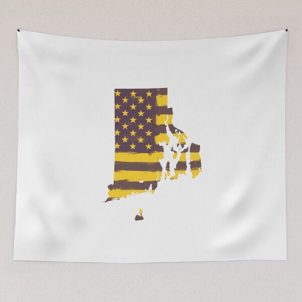 Item preview, Rhode Island USA Flag Silhouette – Stars and Stripes State Outline designed and sold by Paper Drip.