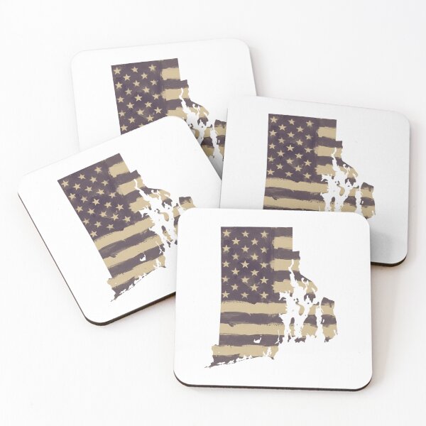 Item preview, Rhode Island State Vintage Stars & Stripes – Brown and Gold designed and sold by Paper Drip.