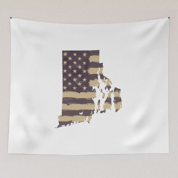 Item preview, Rhode Island State Vintage Stars & Stripes – Brown and Gold designed and sold by Paper Drip.