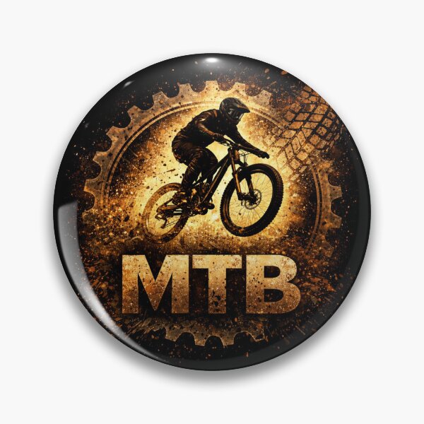 Item preview, MTB Downhill Rider – Gritty Mountain Bike Gear Silhouette Art designed and sold by Fextreme.