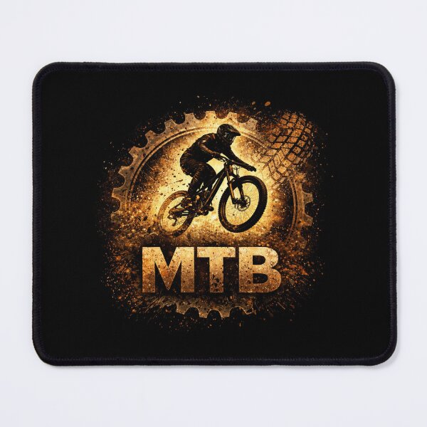 Item preview, MTB Downhill Rider – Gritty Mountain Bike Gear Silhouette Art designed and sold by Fextreme.