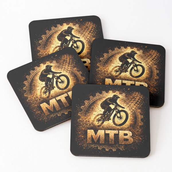 Artikelvorschau, MTB-Downhill-Fahrer – Silhouette-Kunst mit rauer Mountainbike-Ausrüstung entworfen und verkauft von Fextreme.