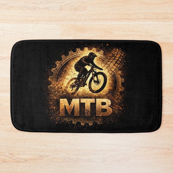 Item preview, MTB Downhill Rider – Gritty Mountain Bike Gear Silhouette Art designed and sold by Fextreme.
