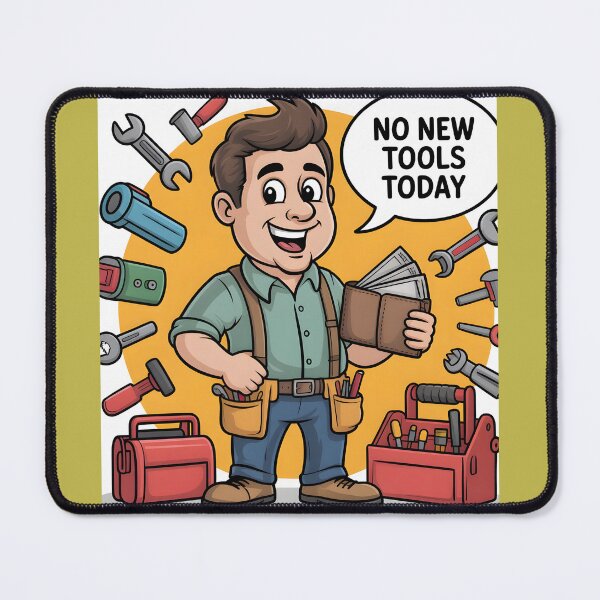 Item preview, No New Tools Today Funny Tool Lover Cartoon Shirt designed and sold by Viktorio Art Shop.