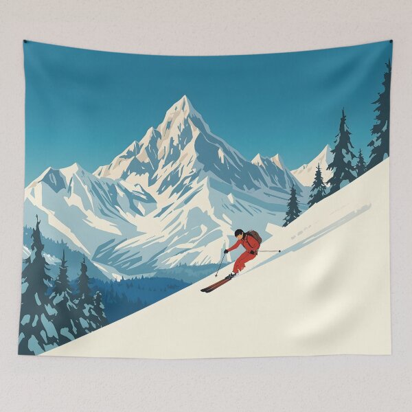 Item preview, Retro Ski Slope designed and sold by Bal Drops.
