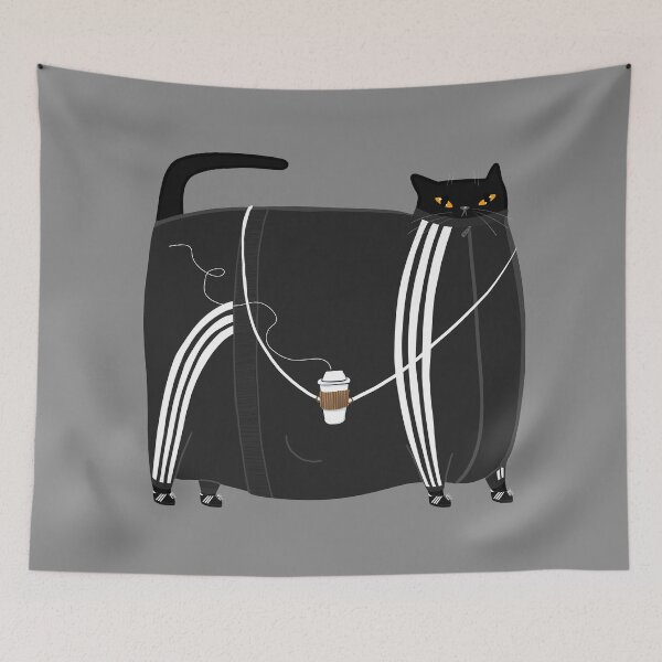 Item preview, Going For A Walk Cat designed and sold by KilkennyCat Art.