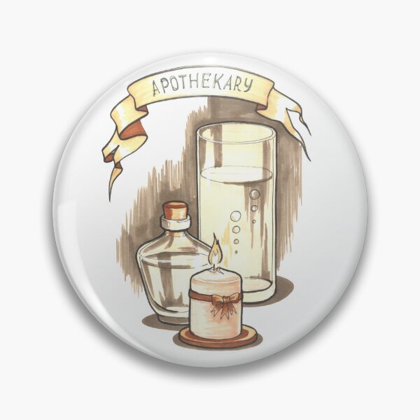 Item preview, Apothecary Still Life - Ink Potion Bottles and Candle designed and sold by BlackLineLab.