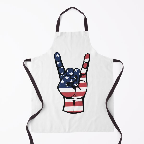 Item preview, American Flag Rock On Hand Sign designed and sold by MarshallStickerX.