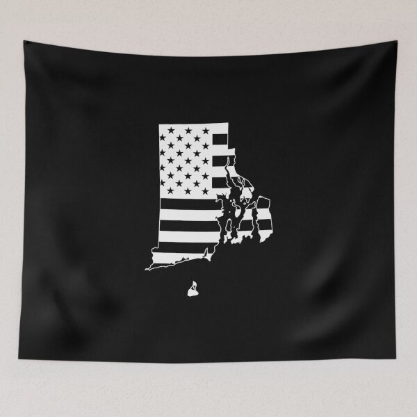 Item preview, Rhode Island state USA Flag Silhouette – Stars and Stripes State Outline designed and sold by Paper Drip.