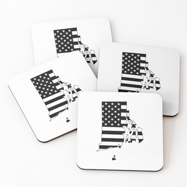 Item preview, Rhode Island USA Flag Silhouette – Stars and Stripes State Outline designed and sold by Paper Drip.