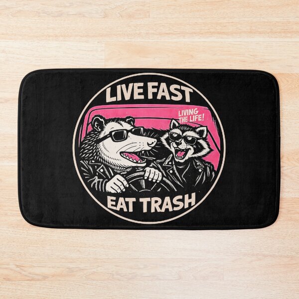 Item preview, Copy of Funny Possum Raccoon Live Fast Eat Trash Street Cats Squad designed and sold by gear-posters.