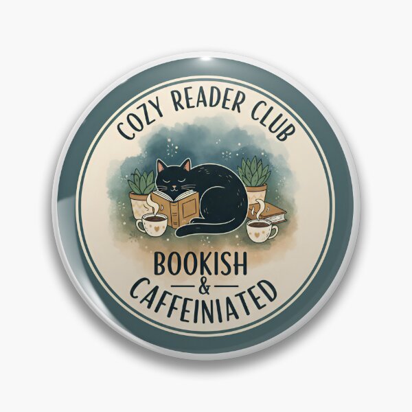 Artikelvorschau, Gemütlicher Leseclub – Illustration einer bücherliebenden und koffeinsüchtigen Katze entworfen und verkauft von JXIllustrations.