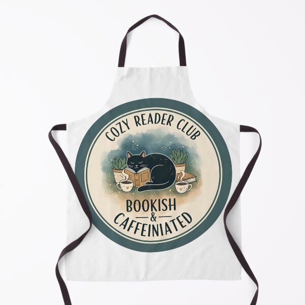 Item preview, Cozy Reader Club – Bookish & Caffeinated Cat Illustration designed and sold by JXIllustrations.