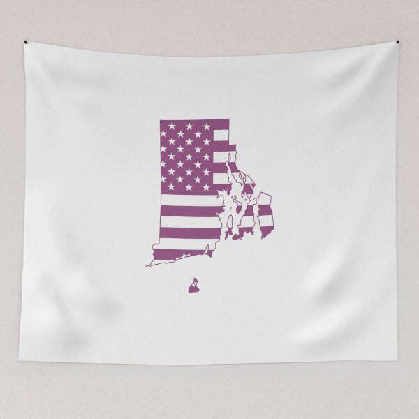 Item preview, Rhode Island USA Flag Silhouette – Stars and Stripes State Outline designed and sold by Paper Drip.