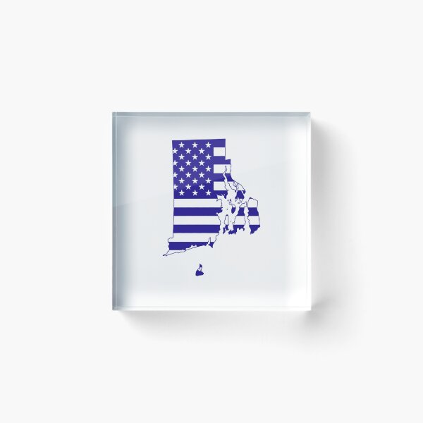 Item preview, Rhode Island USA Flag Silhouette – Stars and Stripes State Outline designed and sold by Paper Drip.