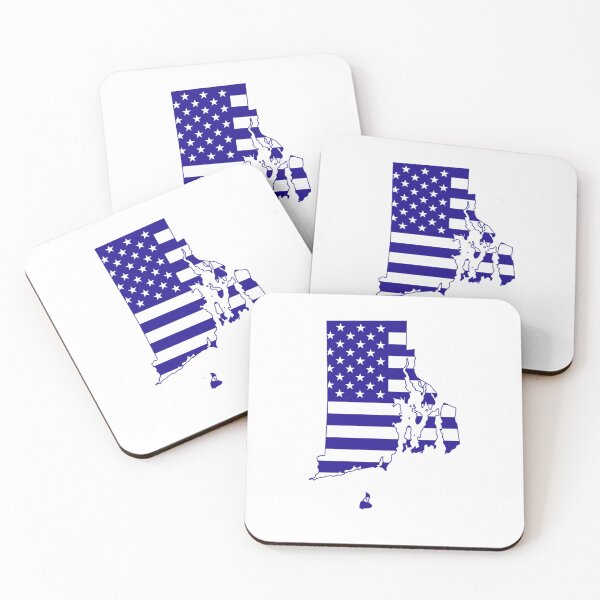 Item preview, Rhode Island USA Flag Silhouette – Stars and Stripes State Outline designed and sold by Paper Drip.