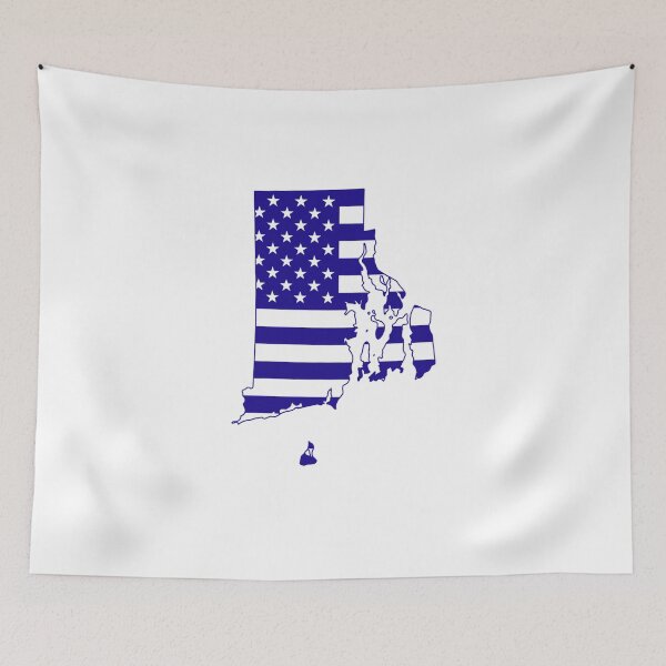 Item preview, Rhode Island USA Flag Silhouette – Stars and Stripes State Outline designed and sold by Paper Drip.