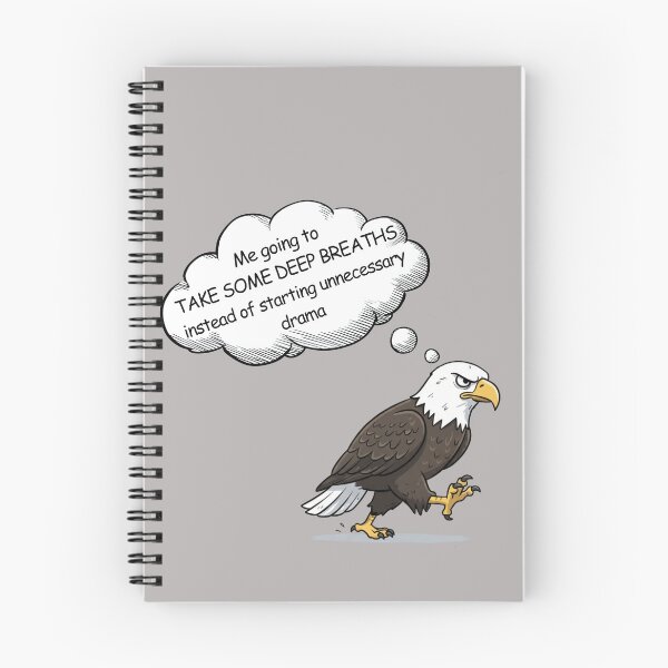 Item preview, Cartoon style Bald Eagle Deep Breaths Meme – Take Deep Breaths Instead of Drama Funny designed and sold by digitalbitcraft.