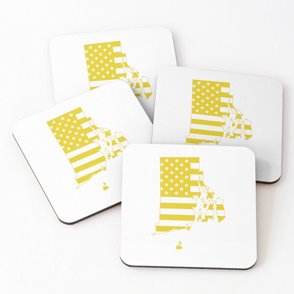 Item preview, Rhode Island USA Flag Silhouette – Stars and Stripes State Outline designed and sold by Paper Drip.