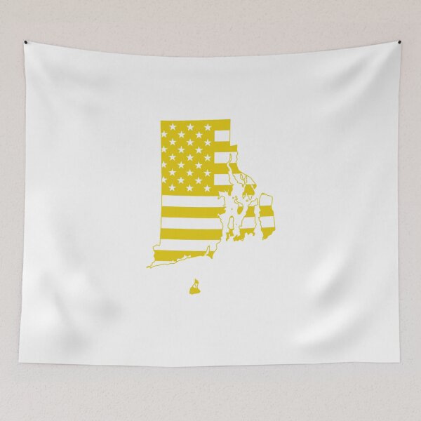 Item preview, Rhode Island USA Flag Silhouette – Stars and Stripes State Outline designed and sold by Paper Drip.