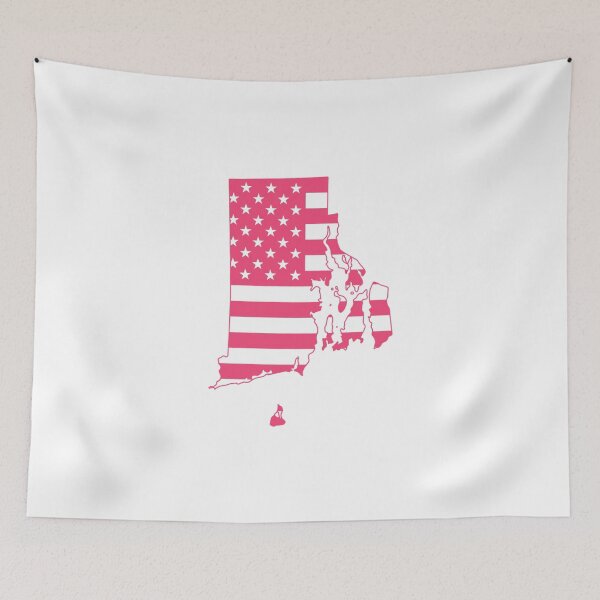 Item preview, Rhode Island USA Flag Silhouette – Stars and Stripes State Outline designed and sold by Paper Drip.