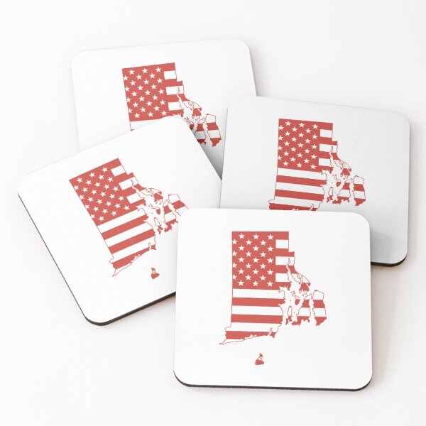 Item preview, Rhode Island USA Flag Silhouette – Stars and Stripes State Outline designed and sold by Paper Drip.