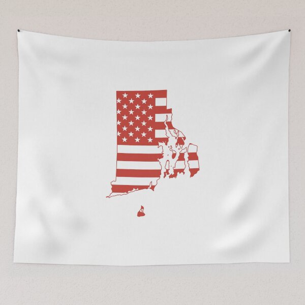Item preview, Rhode Island USA Flag Silhouette – Stars and Stripes State Outline designed and sold by Paper Drip.