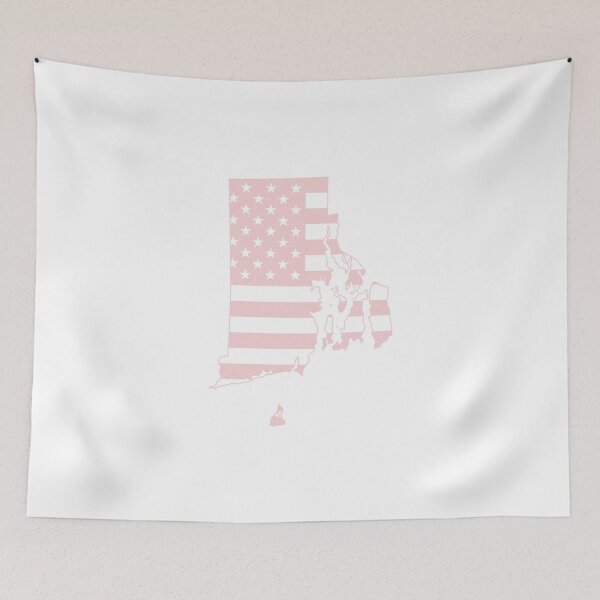 Item preview, Rhode Island USA Flag Silhouette – Stars and Stripes State Outline designed and sold by Paper Drip.