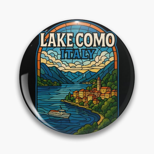 Item preview, Lake Como Stained Glass Travel designed and sold by TomFrontierArt.