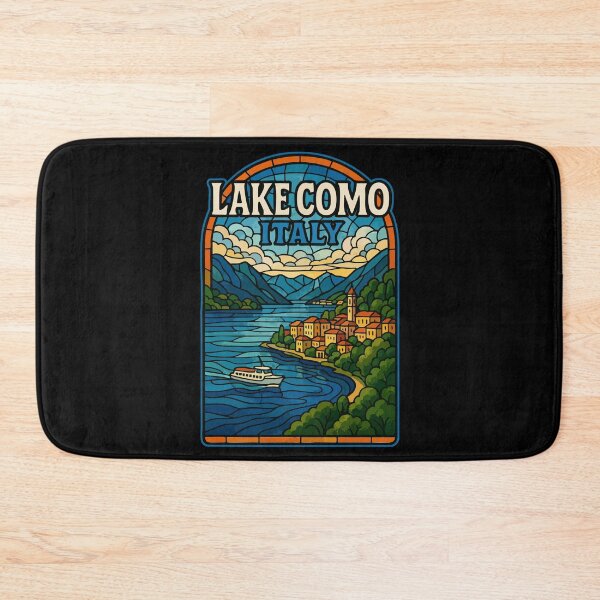 Item preview, Lake Como Stained Glass Travel designed and sold by TomFrontierArt.