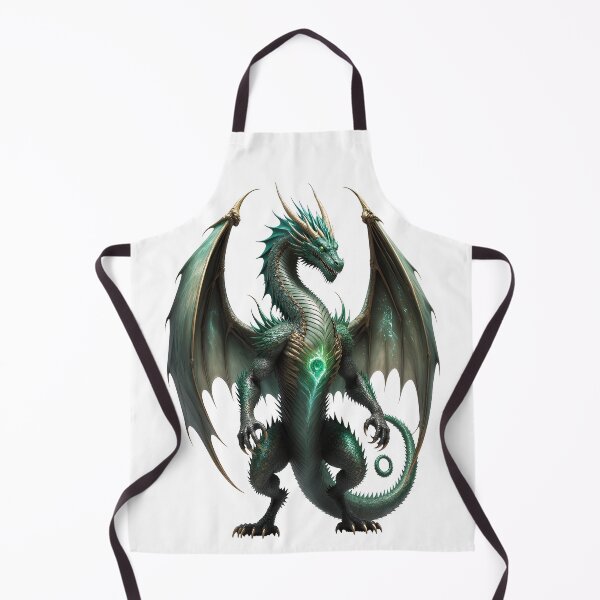Item preview, Emerald Arcane Dragon Guardian – Magical Core Fantasy Creature Art designed and sold by RobiCom.