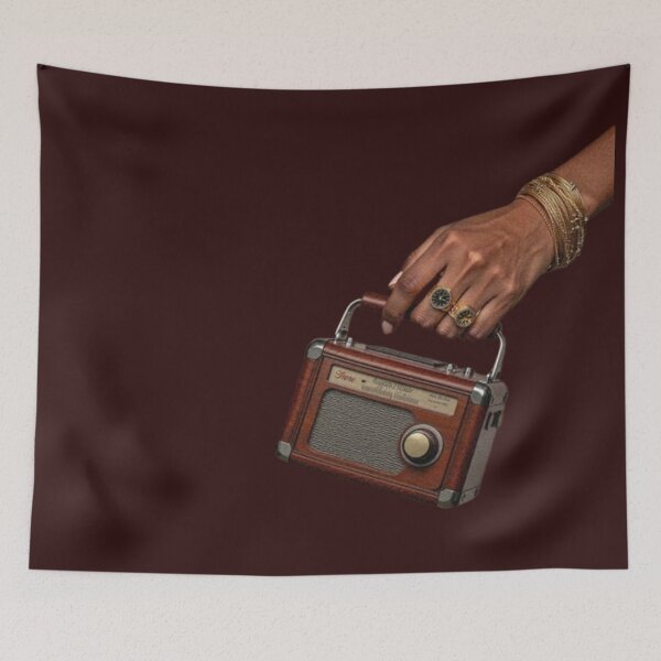 Item preview, Golden Hour Nostalgia – Vintage Radio in Hand Retro Aesthetic Art designed and sold by ArtisanBagel.