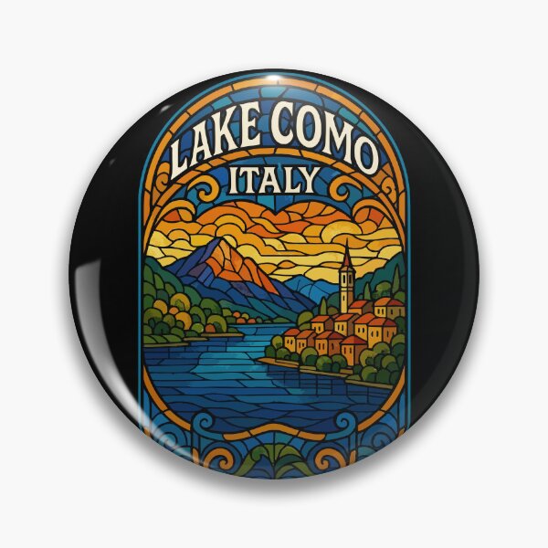 Item preview, Lake Como Stained Glass Art Travel designed and sold by TomFrontierArt.