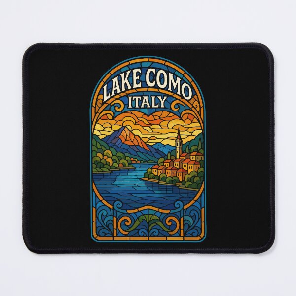 Item preview, Lake Como Stained Glass Art Travel designed and sold by TomFrontierArt.