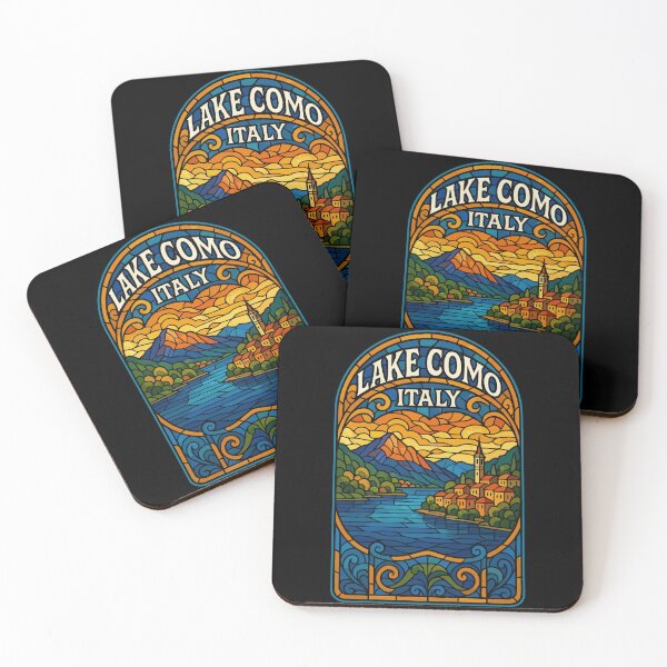 Item preview, Lake Como Stained Glass Art Travel designed and sold by TomFrontierArt.