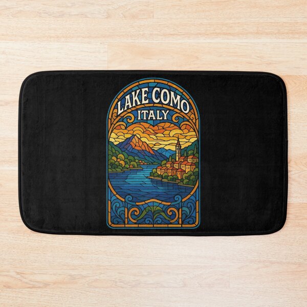 Item preview, Lake Como Stained Glass Art Travel designed and sold by TomFrontierArt.
