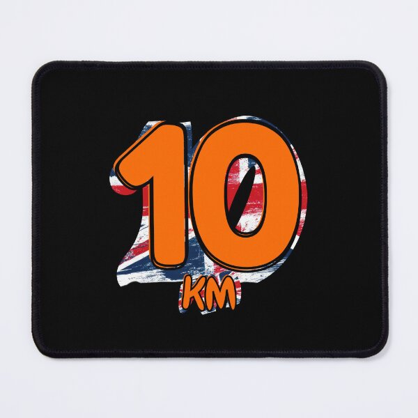 Item preview, 10KM Running Achievement - United Kingdon - Electric Orange designed and sold by NineSevenFour.