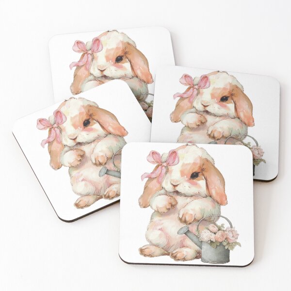 Item preview, bunny with water can designed and sold by ArtInPi.