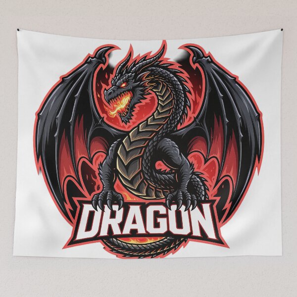 Item preview, Infernal Fire Dragon Emblem – Esports Mascot Fantasy Logo designed and sold by RobiCom.