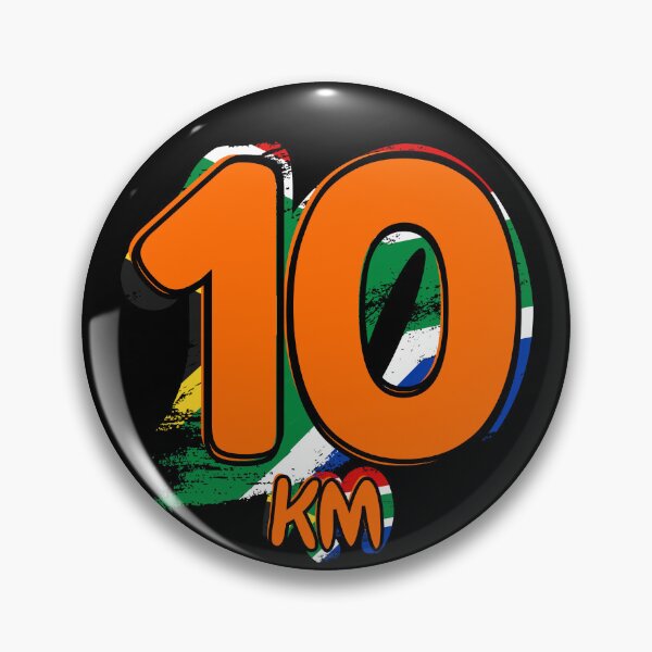 Item preview, 10KM Running Achievement - South Africa - Electric Orange designed and sold by NineSevenFour.