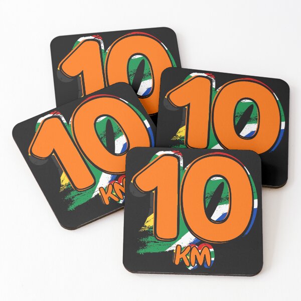 Item preview, 10KM Running Achievement - South Africa - Electric Orange designed and sold by NineSevenFour.