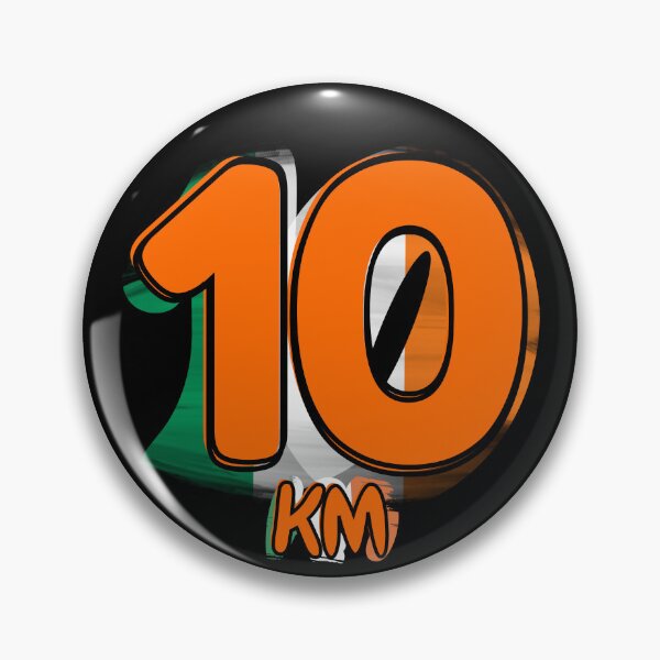Item preview, 10KM Running Achievement - Irish - Electric Orange designed and sold by NineSevenFour.