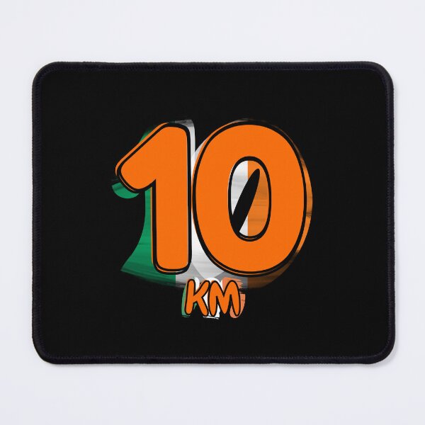 Item preview, 10KM Running Achievement - Irish - Electric Orange designed and sold by NineSevenFour.
