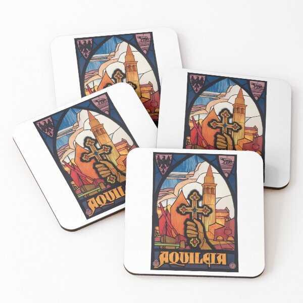 Item preview, Aquileia: Vintage Italian Tourism Stained Glass Poster designed and sold by CharlieDesings.