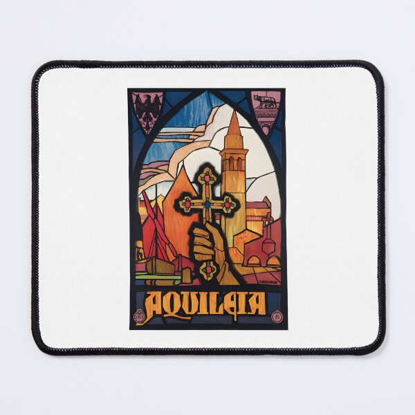 Item preview, Aquileia: Vintage Italian Tourism Stained Glass Poster designed and sold by CharlieDesings.